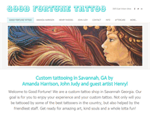 Tablet Screenshot of goodfortunetattoostudio.com